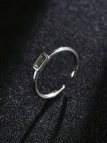 1pc Cross-Border Best Seller December Birthstone Fashion Silver Ring With Cubic Zirconia, Stackable Design Suitable For Daily Wear
