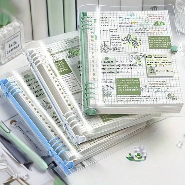 120 Pages A5 Clear Softcover Bulk Notebook With Perforated Pages, Removable Spiral, Waterproof Design - Great For Everyday Office Supplies And Minimalist Style, Perfect Gift For Music Lovers, Music Notebook | Minimalist Notebook | Waterproof Notebook