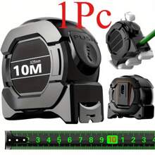 High Precision Self-Locking Steel Measuring Tape - Fluorescent & Wear-Resistant, Metric Measurements 5m/8m/10m