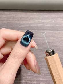 annies 2片/4片/5片装猫眼磁性美甲贴，多功能心形猫眼磁性美甲工具，美甲用品，美甲工具，美甲艺术工具，返校季，美甲，美甲贴片工具 - 彩色 - 查看 4