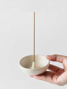 Modern Minimalist Japanese Style Ceramic Round Incense Holder, Creative Home Use Incense Base Incense Plate Incense Stick Holder