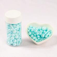 75g/2.6oz Faux Golden Sugar Beads, Baking Cake Decorations, Assorted Shapes & Sizes, Suitable For Cakes, Candies, Cupcakes, Ice Creams, Cookies, Suitable For Festive Celebrations, Birthday Party Cakes,Christma,Back To School