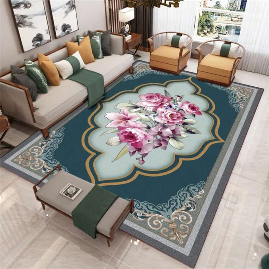 New Chinese Carpet Large Surface Living Room Non-Slip Carpet Home Culture Bedroom Covering Study Room Tea Room Complete Carpet