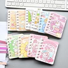 Set de 4 notas creativas con bobina para estudiantes, libro pequeño de dibujos animados A7 y mini bloc de notas de bolsillo con 80 líneas en cada libro y 4 copias en total - Multicolor - Ver 10