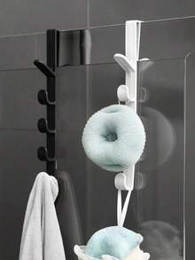 3/1pcs 5-Tier Vertical Hanging Hooks For Over-The-Door, Closet, Bathroom, For Storing Bags, Hats, Clothes, Ties, Towels, Bathrobes, Loofah