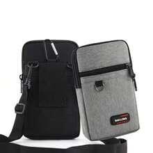 Riñonera impermeable con cinturón de una sola/doble capa, riñonera para exteriores, bolsa para teléfono para hombres y mujeres, bolsaáctica para acampar y cazar - Soltero negro - Ver 5