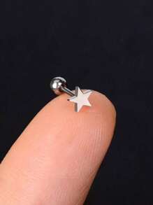 1PC Stainless Steel Tiny Stud Earrings Heart Star Moon Cross Butterfly Snake Mini Earrings Helix Cartilage Tragus Lobe Standard Conch Flat Ear Piercing Jewelry