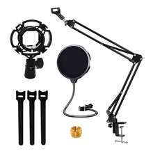 5 Core Microphone Stand Desk Boom Arm Shock Mount Pop Filter