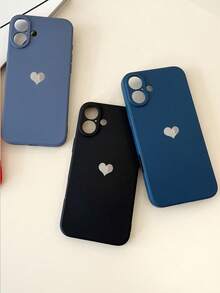 Ốp điện thoại màu đen đơn giản, chống sốc, chống bám vân tay, chống rơi vỡ, chống trượt với thiết kế hình trái tim bằng giấy bạc, tương thích với iPhone 17/16/15/14/13/12 Pro Max, S23 Ultra, Redmi Note 11, OPPO. Phiên bản quốc tế, không phải phiên bản nội địa. - Trái tim tình yêu màu đen - Xem 5