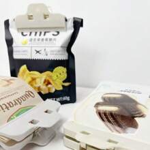 Sluitclip, keukenclip voor snacks, sterke clip voor voedselzakken, sluitapparaat voor plastic zakken, vochtbestendig en vershoudend sluitapparaat, willekeurige kleur