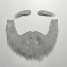 1pc Fake Beard Mustache For Men, Gentleman Eyebrow Beard Costume Party Decoration Prop - Multicolor - View 7