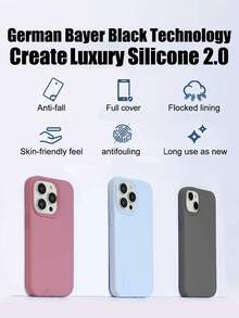 VRNOEI Ốp lưng điện thoại đơn giản màu trơn tương thích với iPhone 16 E 14 12 11 13 15 16 Pro Max sang trọng chống sốc cho iPhone 16 15 14 Plus Ốp lưng bảo vệ phụ kiện điện thoại chống nước chống rơi chống trầy xước - Màu be - Xem 5