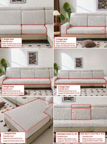 1 pieza Funda elástica para cojín de asiento de sofá, cálida y cómoda todo el año, antideslizante, impermeable, funda decorativa de moda para sofá en forma de L o de 1 a 4 plazas, decoración del hogar, apta para mascotas, lavable