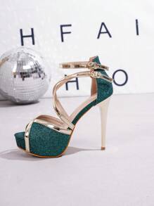 High Heel Waterproof Platform Sexy Elegant Fashion Versatile Party Event Glamorous Women's Shoes