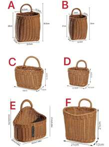1 Stück/2 Stück handgeflochtener Aufbewahrungskorb, Country Stil Rattan Hängekorb für Küche, Wohnzimmer, Badezimmer, Outdoor Picknick, Regalkorb, waschbar und feuchtigkeitsbeständig, vintage Garten handgeflochtener Aufbewahrungskorb, perfektes Geschenk für sie, Valentinstag, Sommer Outdoor Zubehör, Küchenzubehör