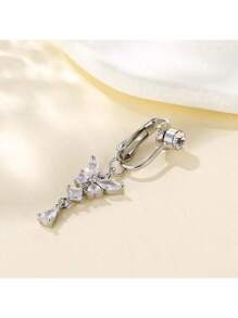 1Pc Fake Belly Ring Butterfly Not Real Piercing Clip On The Navel For Woman Gift