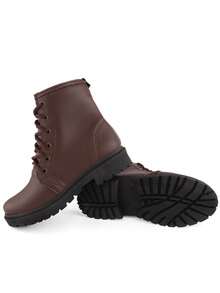 Bota Feminina Infantil Coturno  Tratorada Cano Curto Menina la Requinte - Caramelo - Visão 5