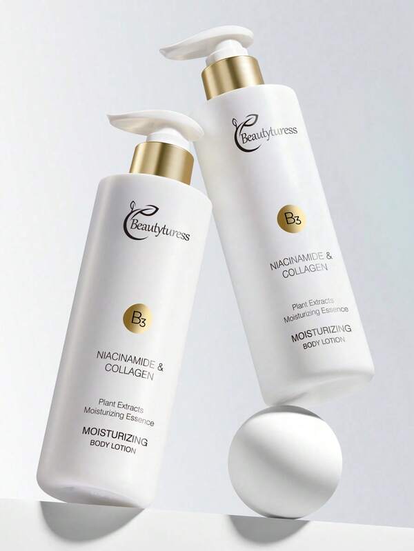 250ml Gold Niacinamide Essence Body Lotion, Moisturizing, Deeply Nourishing, Improving Keratosis Pilaris, Skin Tightening And Smoothing, Suitable For Face, Arms, Neck, Hands, Feet And Body Care