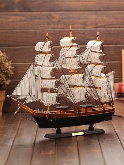 木制帆船模型，手工木船，家居桌面柜子装饰，馈赠佳品