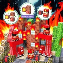 Bloques magnéticos de gran tamaño - Set de bloques de construcción magnéticos - Juguetes magnéticos para regalos de Navidad y Halloween - Juguetes educativos STEM para niños y niñas, regalo de cumpleaños perfecto