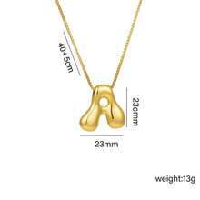 Gold Letter Necklace, Cute Initial Necklaces For Women 18k Gold Plated Balloon Letter Necklace Dainty Gold Necklaces For Women Charm Name Choker Fashion Women Jewelry