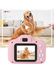 1 件儿童数码相机，带自拍功能、视频录制、USB 充电、儿童节日礼物