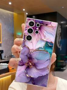 Flower 1 件时尚芙蓉花透明软手机壳适用于三星 Galaxy A04e/12/A13/A14/A34/A50/A52/A53/A54/S21/S22/S23/S24/S25/S25 超防水防震防摔防刮 - 無色 - 查看 6