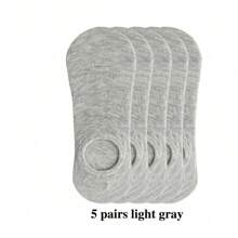 5 paires de chaussettes d'été grande taille pour hommes, chaussettes courtes pour hommes, chaussettes courtes fines, chaussettes invisibles antidérapantes en silicone, chaussettes bateau à bouche peu profonde pour hommes