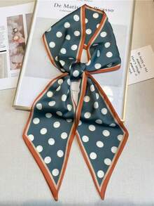 1 件女士马车印花时尚风格真丝围巾头巾、发带、头带，非常适合装扮您的造型 - 彩色 - 查看 9