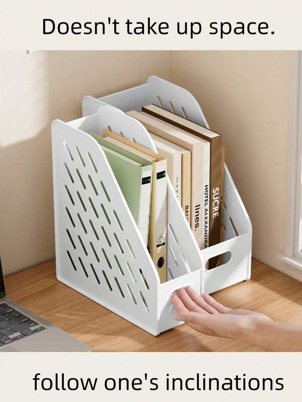 Office Desk Organizer Box, Minimalist Book Stand File Organizer Rack, Creative Vertical Desktop Bookshelf