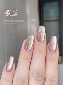 10ml Pink Blue Green Glass Bead Cat Eye Gel Nail Polish 2025 Milk Tea Small Light Bulb Crystal Cat Eye Gel Nail High-Density Glass Bead Cat Eye Spring Summer Nail Art Nail Supplies