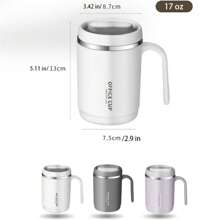 1 pièce Mug pour couple, cadeau très attrayant, en plastique avec couvercle, tasse à café et ustensile de boisson portatif