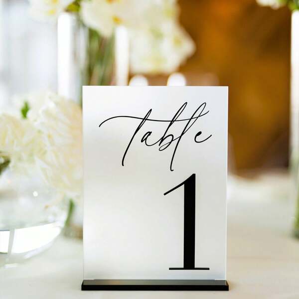 Wedding Table Numbers 3D Black Matte Wedding Table Decor Wedding Stationery Black Wedding Reception Decor Summer Birthday Gifts Beach Back To School School Supplies Room Decor