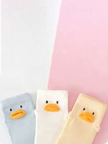 5 Pairs Of Breathable Socks For Children Aged 0-5 In Spring And Summer, Comfortable, High Elasticity, Duck, Cute, Baby Socks, Floor Socks
