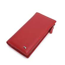 High Cow Leather Women Soft-Sided Wallets Women's Long Leather Money Clutch Portable Travel Passport Storage Purse With ID Window Simple Fashion Business Coin Purse Anniversary Valentine's Day Birthday Women Ladies Gift Business Top Layer Leather Women Wallet Card Holder Christmas Birthday Anniversary Gift - Multicolor - View 5