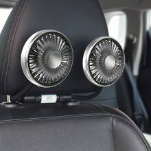 Dual-Head Car Seat Fan With Flexible Hose - USB-Powered, 360° Rotating Adjustable Speed, Strong Airflow, Portable Cooling Fan For Cars, SUVs, And RVs, Portable Fan|360° Rotating Fan Adjustable Speed Fan - màu đen - Xem 8