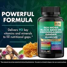Premium Shilajit & Seaweed Capsules (2 Bottles), Antioxidant-Rich Vitamin Supplement Effective And For Daily Use - 1pc - View 3