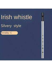 1pc Professional Irish Tin Whistle, C/D Key Metal Flute, Varnish Finish, High Pitch Range, Suitable For Performance And Music Practice - Multicolor - View 5