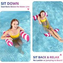 1 Stück tragbare 4-in-1 Schwimmbad Hängematte - perfekt für Reisen und Poolpartys - multifunktionaler Liegestuhl mit Schwimmdesign, vielseitig einsetzbarer Schwimmliege mit Komfortgriffen - einfache Aufstellung für Entspannung am Poolrand