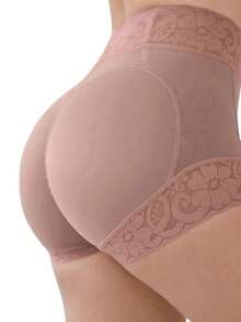 1件女款收腹提臀塑形內褲，防滑設計運動款 - 藕粉色 - 查看 4