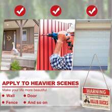 1pc Acrylic Porch Geese Warning Sign, Guard Goose On Duty Sign, Suitable For Yard, Porch, Lawn Decor Accessories, A Great Gift For All Seasons