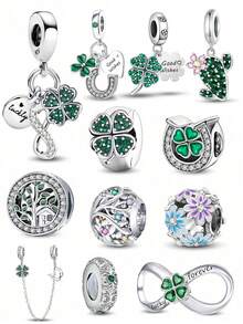 1Pc Clover Lucky Straw Series Beads For Women Bracelets Bangles DIY Jewelry Making And Daily Outfit Matching Jewelry Decoration For Girls