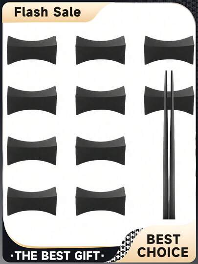 4 pièces Support de baguettes de couleur unie, support de baguettes en plastique noir, support de baguettes en forme d'oreiller, accessoires de cuisine pour support de baguettes, cuillères et fourchettes, simple et élégant porte-couverts, convient pour restaurant, cuisine, cadeau de Noël, pour restaurant, hôtel, décoration de table de dîner à la maison