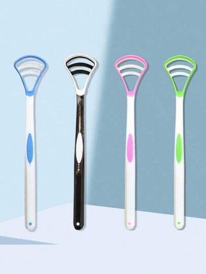 4pcs/1pack Mixed Color Tongue Scraper For Cleaning Tongue Coating, Fresher Breath, Living Room Home Bedroom Bathroom Home Decoration, Travel Supplies, Wedding, Party, Birthday, Gifts For Men, Mom, Dad, Friends, New Year, Accessories, Fun Gifts