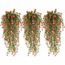 4 Packs Artificial Ivy Vine Hanging Plants - Faux Greenery For Indoor & Outdoor, UV Resistant, Ideal For Wedding And Engagement Decor, Detachable Leaves, Plastic Construction Fall/Autumn Decor Garden Fake Flowers Centerpieces
