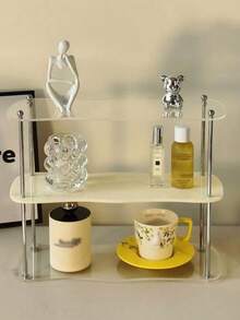 1pc Cosmetics Storage Rack, Powder Eyeshadow Lipstick Storage Rack, Vanity Makeup Storage Box, Perfect For Displaying Perfumes And Organizing Desk Accessories,Makeup Bag,Travel Essential - Multicolor - View 8