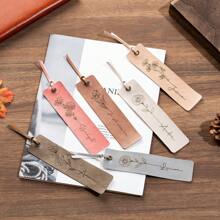 Custom Birthday Flower Leather Bookmark, Engraved Name Bookmark, Gift For Book Lover Gift Valentine's Day, Bridesmaid Gift,Wedding Gift Back To School, Thank You Gift, Gift For Colleagues Office Team, Halloween Christmas Gift, Gifts For Her, Family, Friends, Students, Workers, Teachers