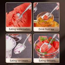 8 pièces/12 pièces Set de cuillères à dessert en acier inoxydable - Cuillères à thé élégantes en forme de pelle, convient pour le café, la crème glacée, les fruits, les ustensiles de cuisine, les fournitures scolaires