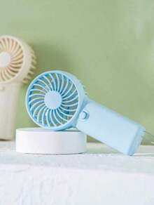 1pc Handheld Battery Operated Cartoon Mini Fan, Portable For Summer And For Outdoor,Sport,Travel,Kitchen,Bedroom,School,Office,And For Woman,Man,Children,Adult
