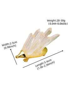 1pc Handmade Natural Crystal White Quartz Hedgehog Decor Ornament, Cute Animal Desktop Decoration, Home Decor Gift - Little White Hedgehog - View 8